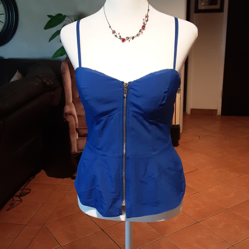 GUESS BLUE TOP SPANDEX